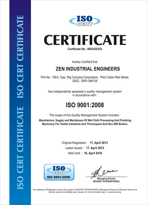 ISO Certificate